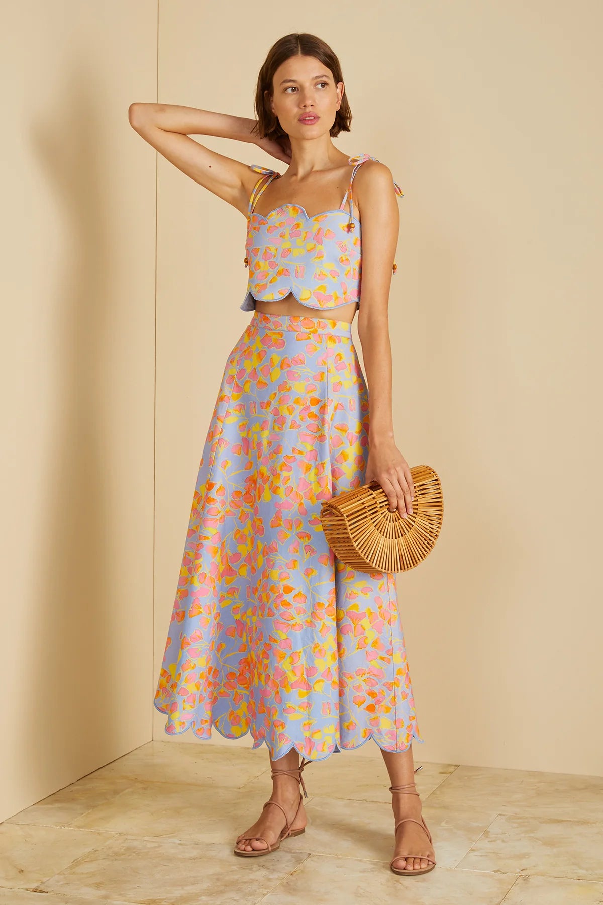 AMUR Dia Scallop Top & Falynn Scallop Skirt Set - Sz. 10