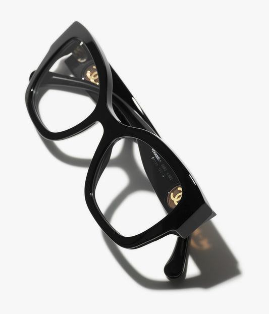 Chanel Black Acetate Butterfly Eyeglasses - Black, One Size