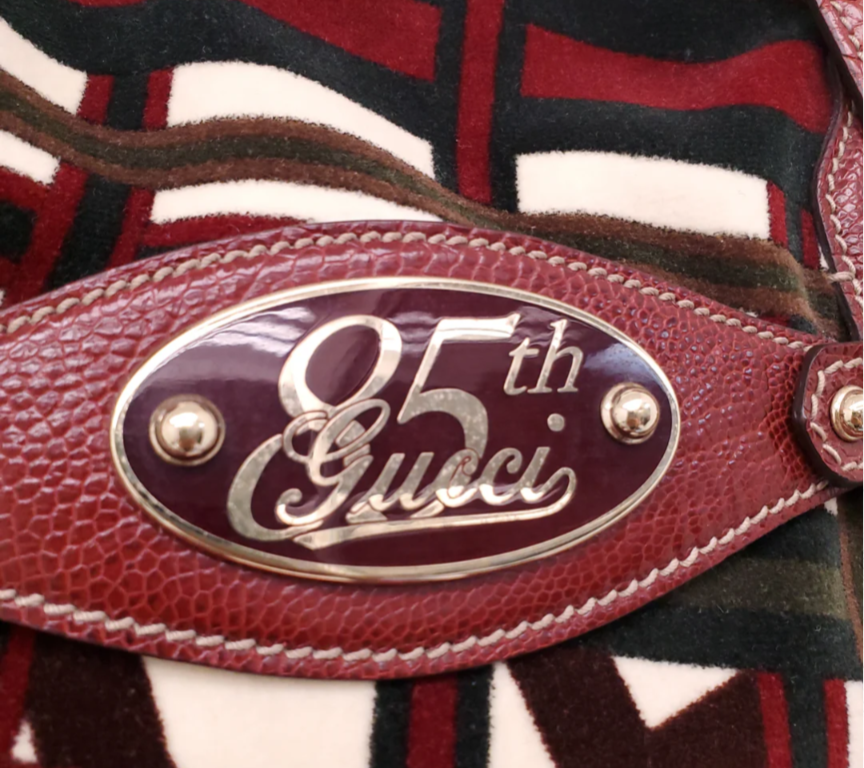 Gucci 85th Anniversary Edition Velvet Hobo Bag