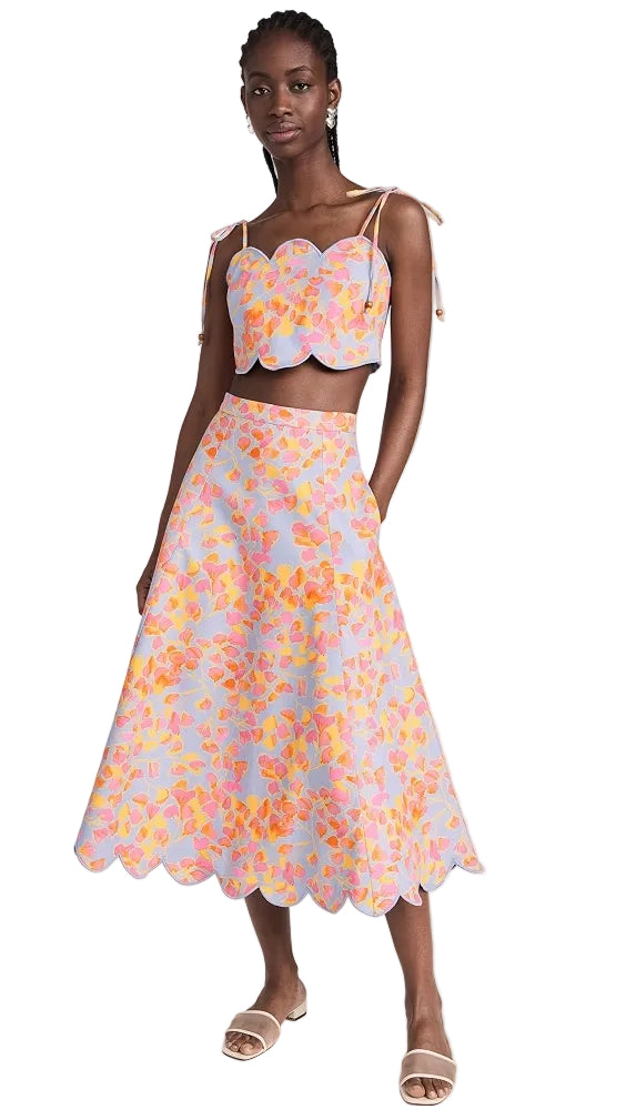 AMUR Dia Scallop Top & Falynn Scallop Skirt Set - Sz. 10