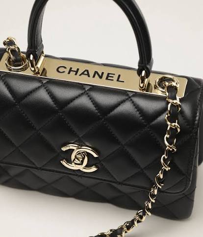 Chanel Flap Bag with Handle - Black sz. One Size