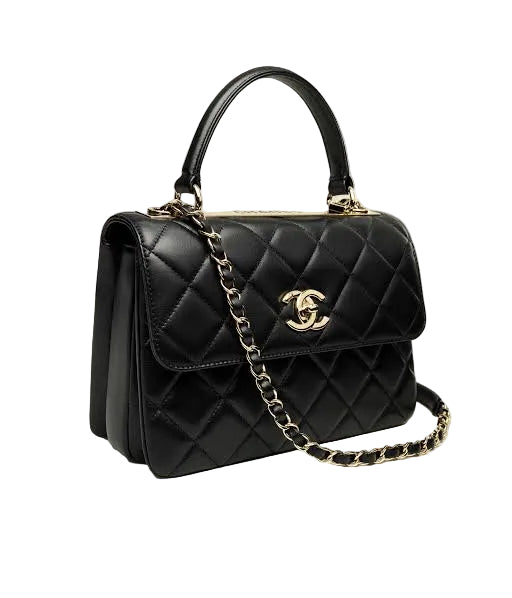 Chanel Flap Bag with Handle - Black sz. One Size