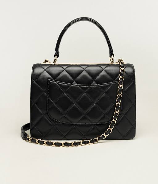 Chanel Flap Bag with Handle - Black sz. One Size