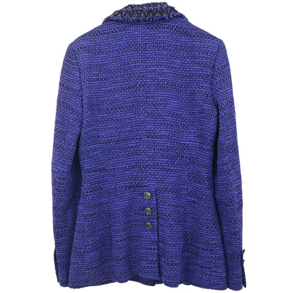 Chanel 2009 Tweed Single-Breasted Jacket - Purple sz. 36