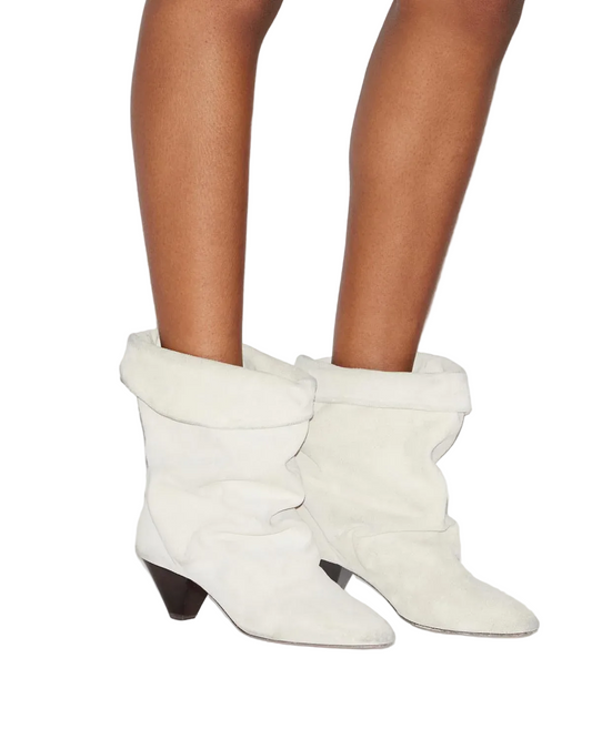 Isabel Marant Ryska Slouch Boots - Cream Sz. 41