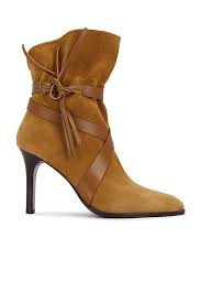 Isabel Marant Atiny Wrap Suede Boots - Cognac Sz. 40