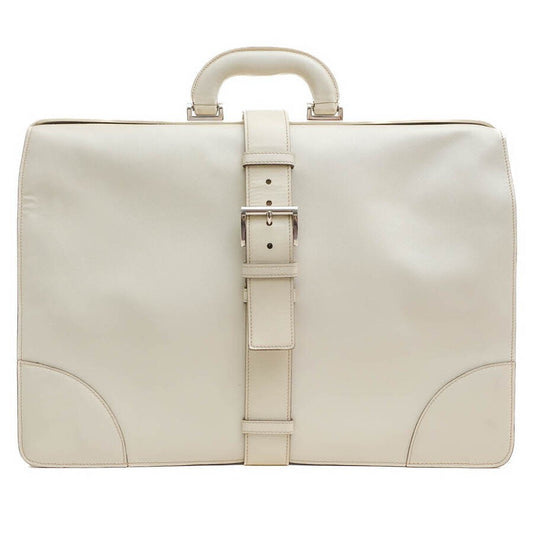 Prada Saffiano Doctors Briefcase - Cream